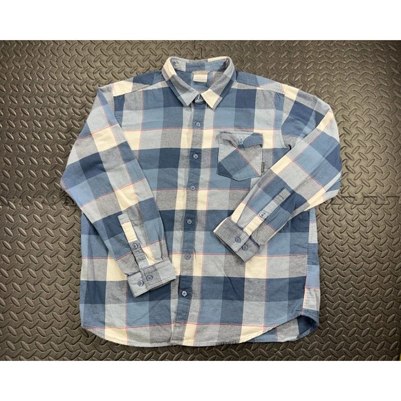 Cabela's Shirts Cabelas Shirt Adult Extra Large Blue Plaid Button